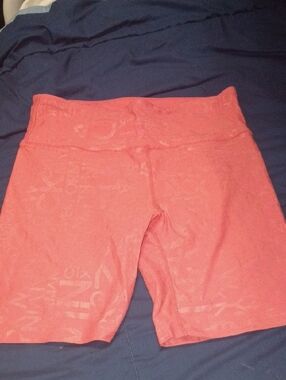 Women's Coral High-Waist Stretch Bike Shorts